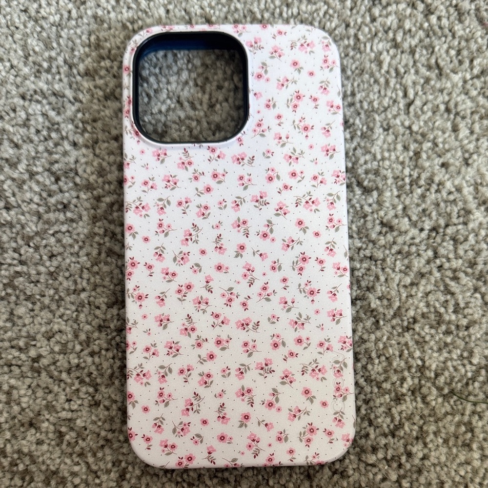 Pink Floral Protective Phone Case - Stylish Rose Pattern
